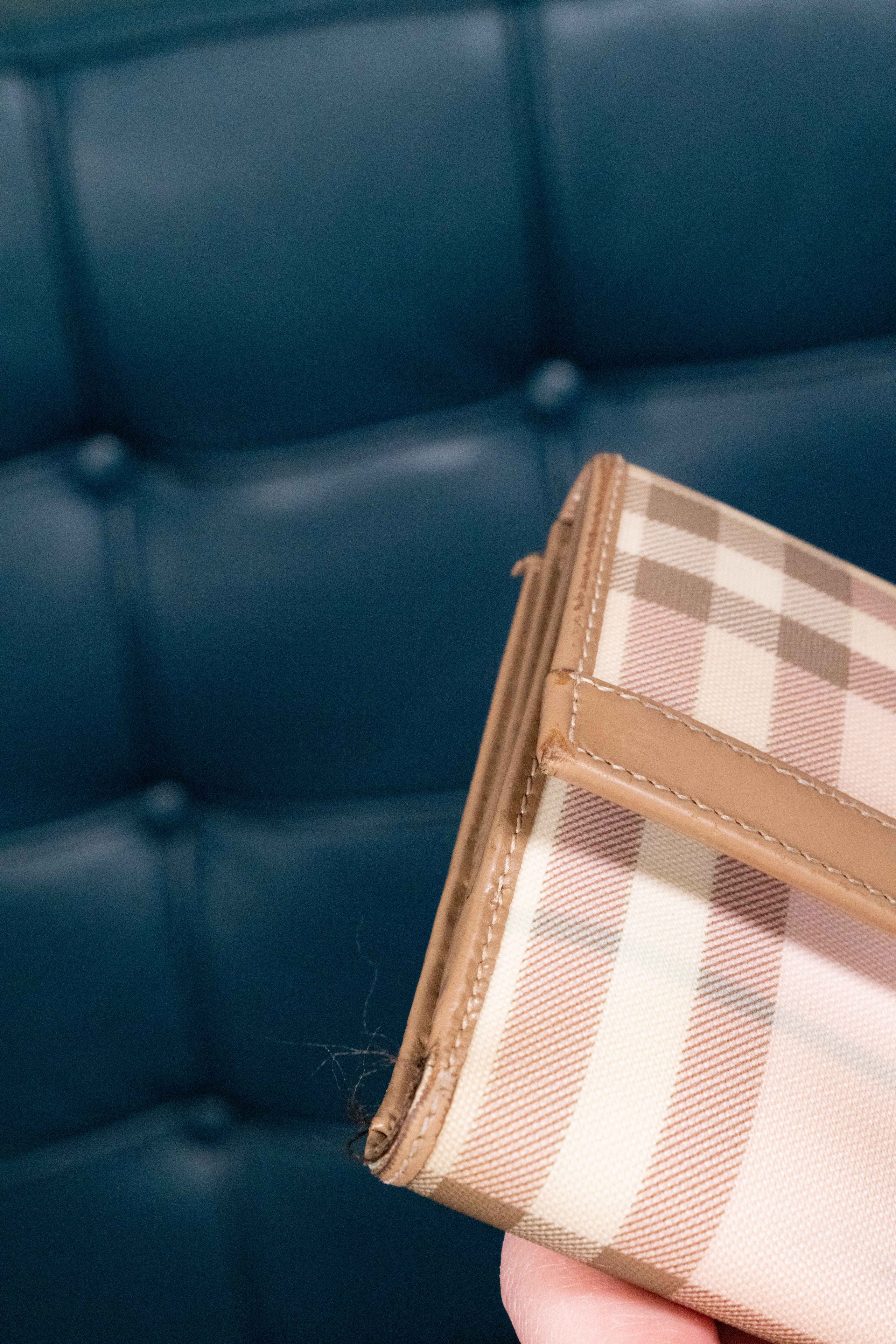 Burberry Light Pink Check French Wallet – The Closet